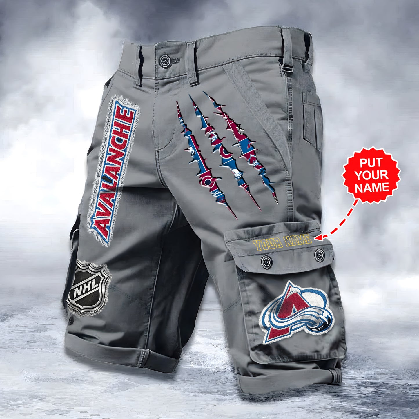 PREMIUM NHL X CA WORKWEAR SHORTS CUSTOME NAME V2 NDT LVH 040226