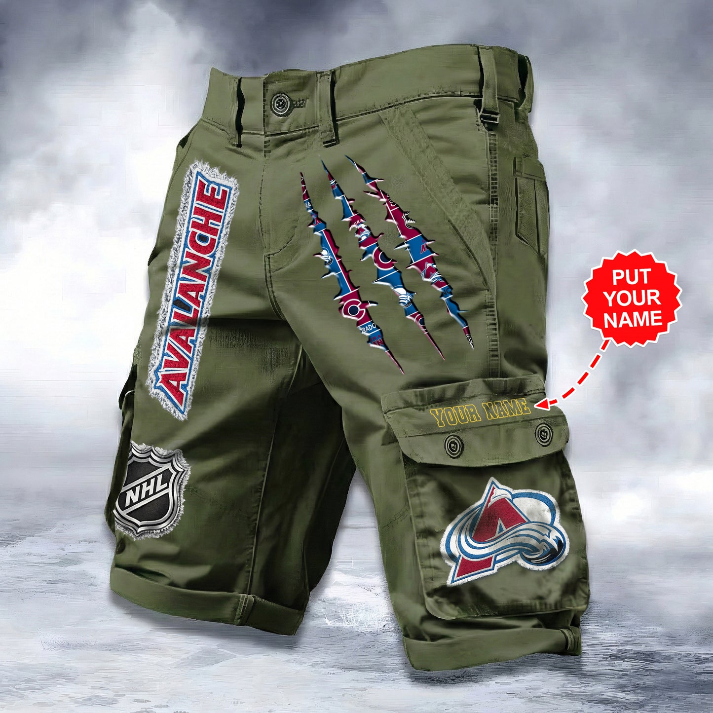 PREMIUM NHL X CA WORKWEAR SHORTS CUSTOME NAME V2 NDT LVH 040226
