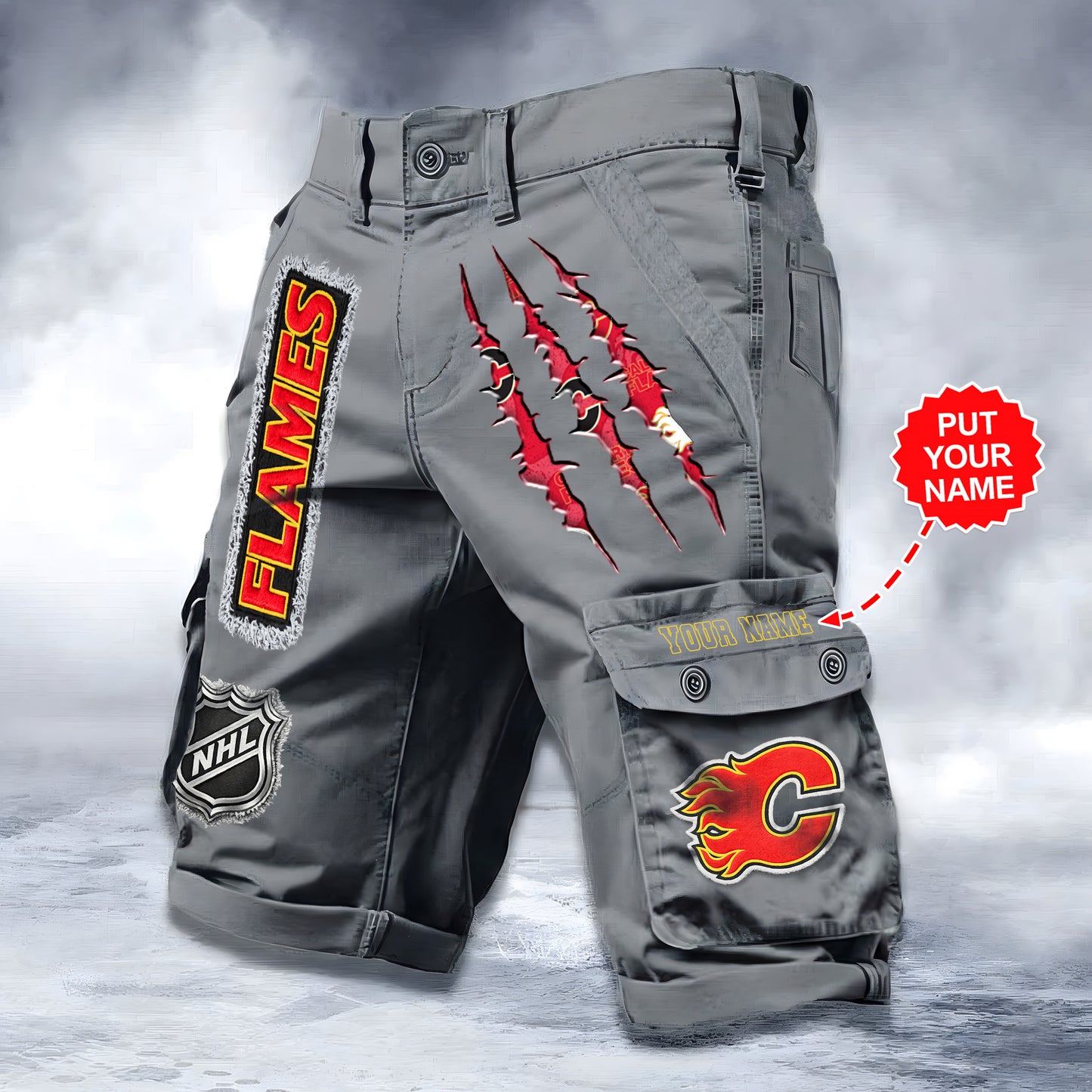 PREMIUM NHL X CF WORKWEAR SHORTS CUSTOME NAME V2 NDT LVH 040226