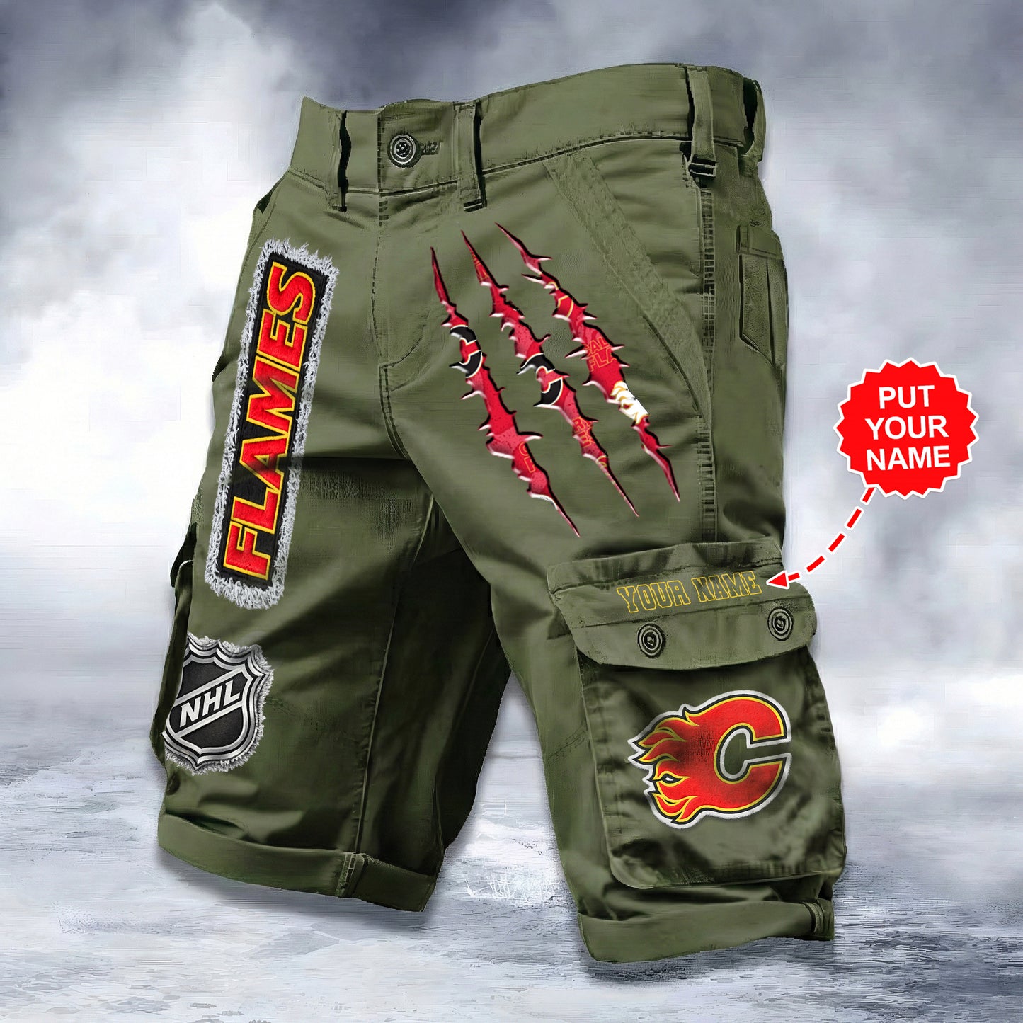 PREMIUM NHL X CF WORKWEAR SHORTS CUSTOME NAME V2 NDT LVH 040226