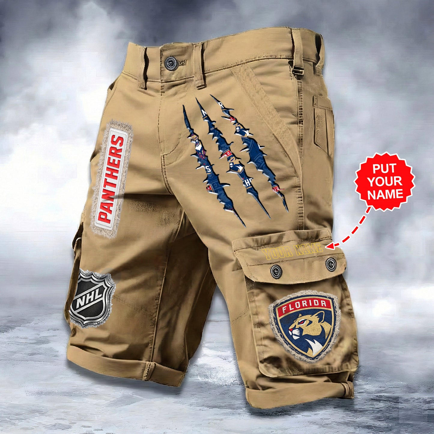 PREMIUM NHL X FP WORKWEAR SHORTS CUSTOME NAME V2 NDT LVH 040226