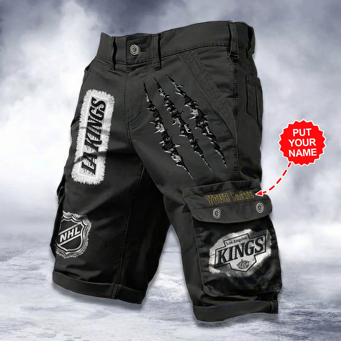 PREMIUM NHL X LAK WORKWEAR SHORTS CUSTOME NAME V2 NDT LVH 040226