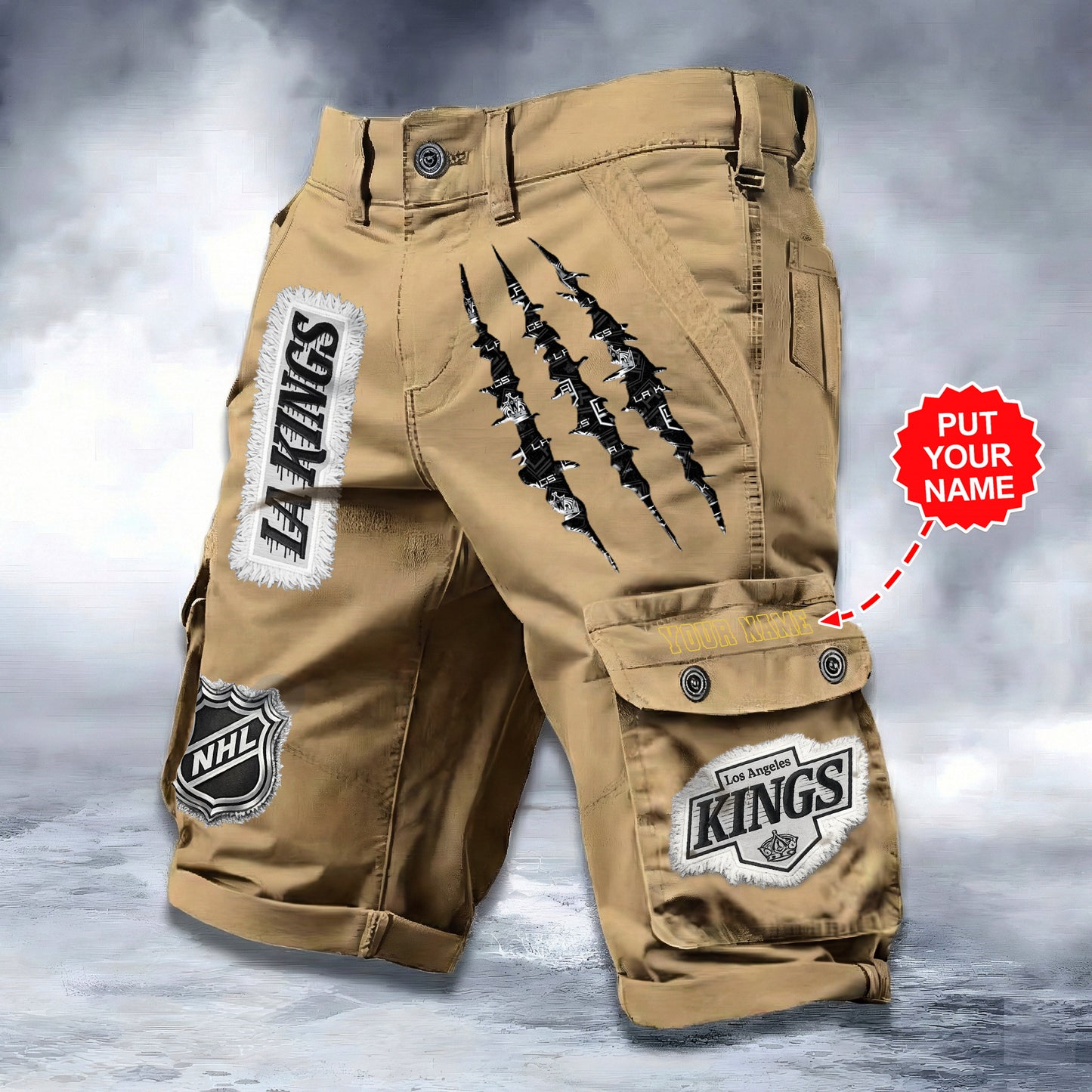 PREMIUM NHL X LAK WORKWEAR SHORTS CUSTOME NAME V2 NDT LVH 040226