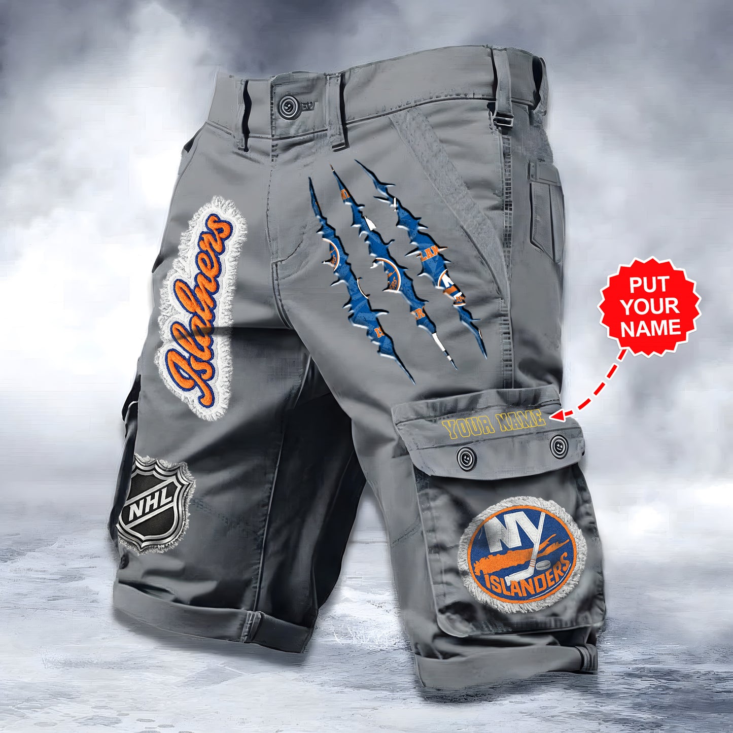 PREMIUM NHL X NYI WORKWEAR SHORTS CUSTOME NAME V2 NDT LVH 040226