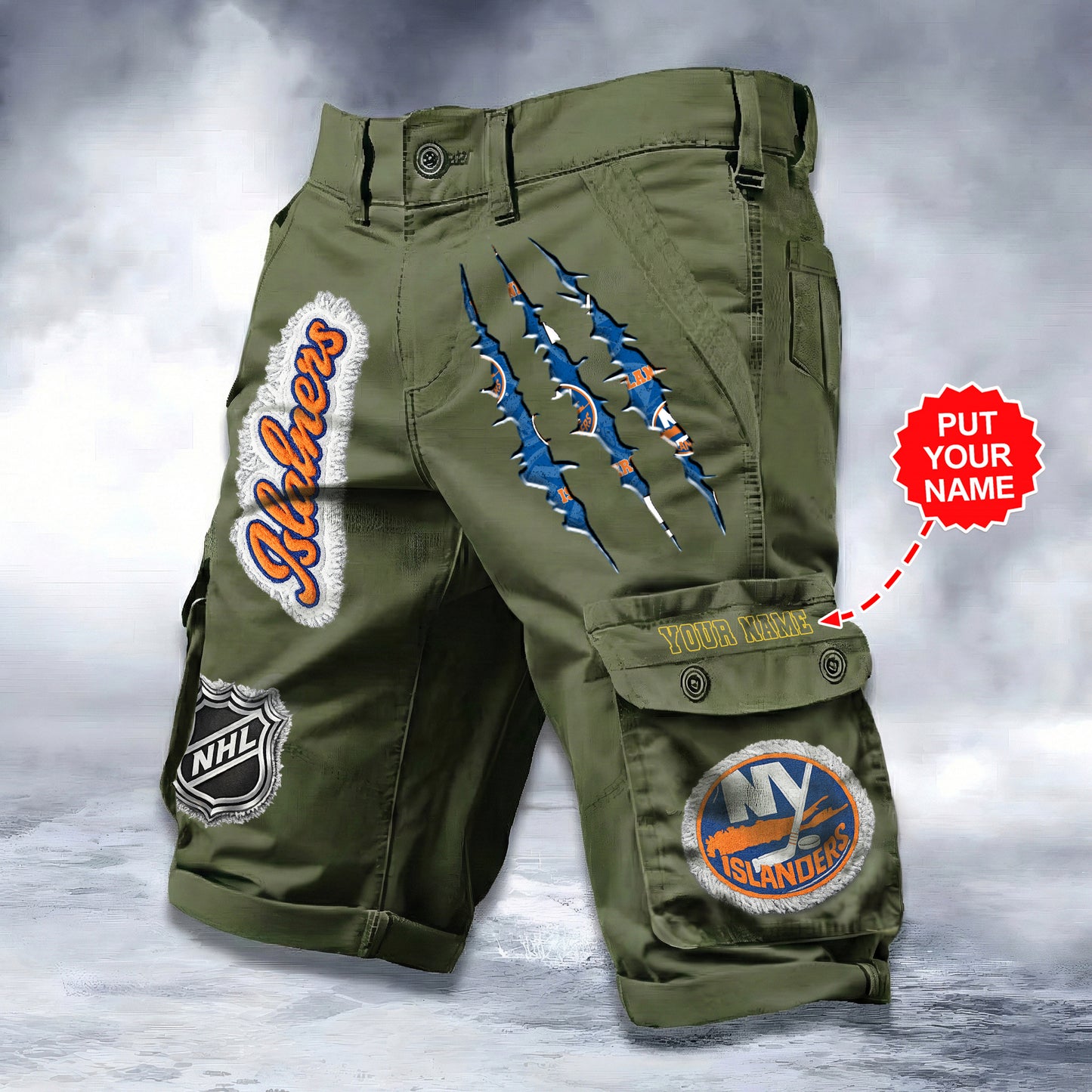 PREMIUM NHL X NYI WORKWEAR SHORTS CUSTOME NAME V2 NDT LVH 040226