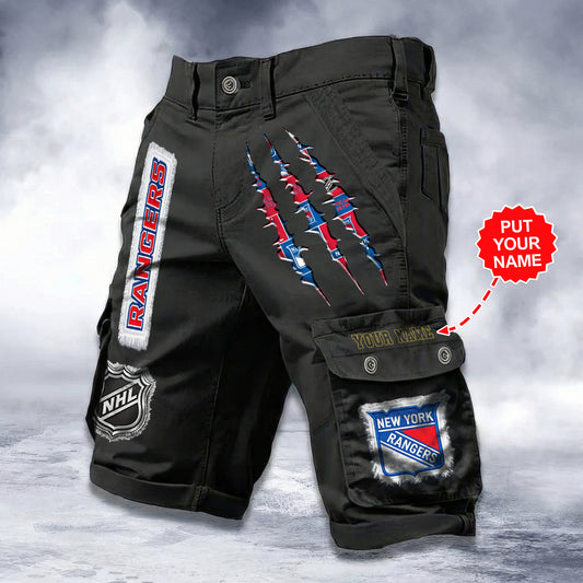 PREMIUM NHL X NYR WORKWEAR SHORTS CUSTOME NAME V2 NDT LVH 040226