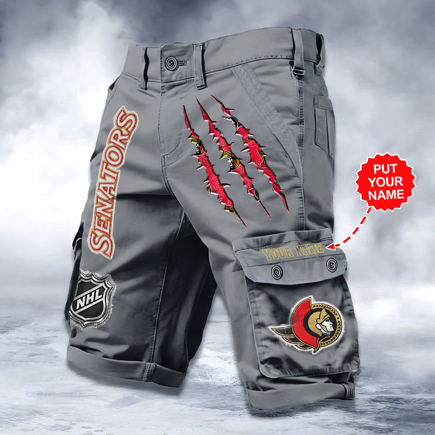 PREMIUM NHL X OS WORKWEAR SHORTS CUSTOME NAME V2 NDT LVH 040226