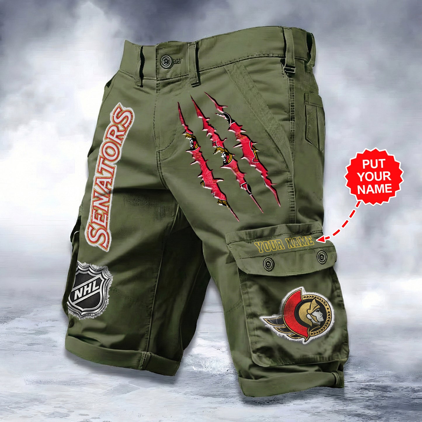 PREMIUM NHL X OS WORKWEAR SHORTS CUSTOME NAME V2 NDT LVH 040226