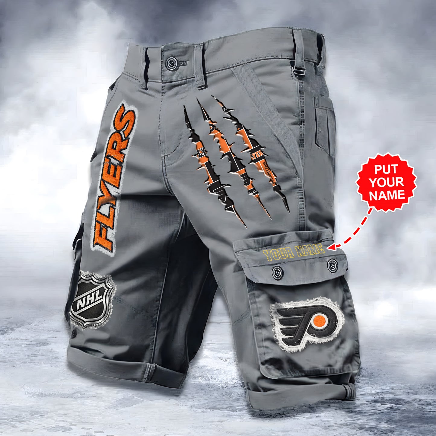 PREMIUM NHL X PF WORKWEAR SHORTS CUSTOME NAME V2 NDT LVH 040226
