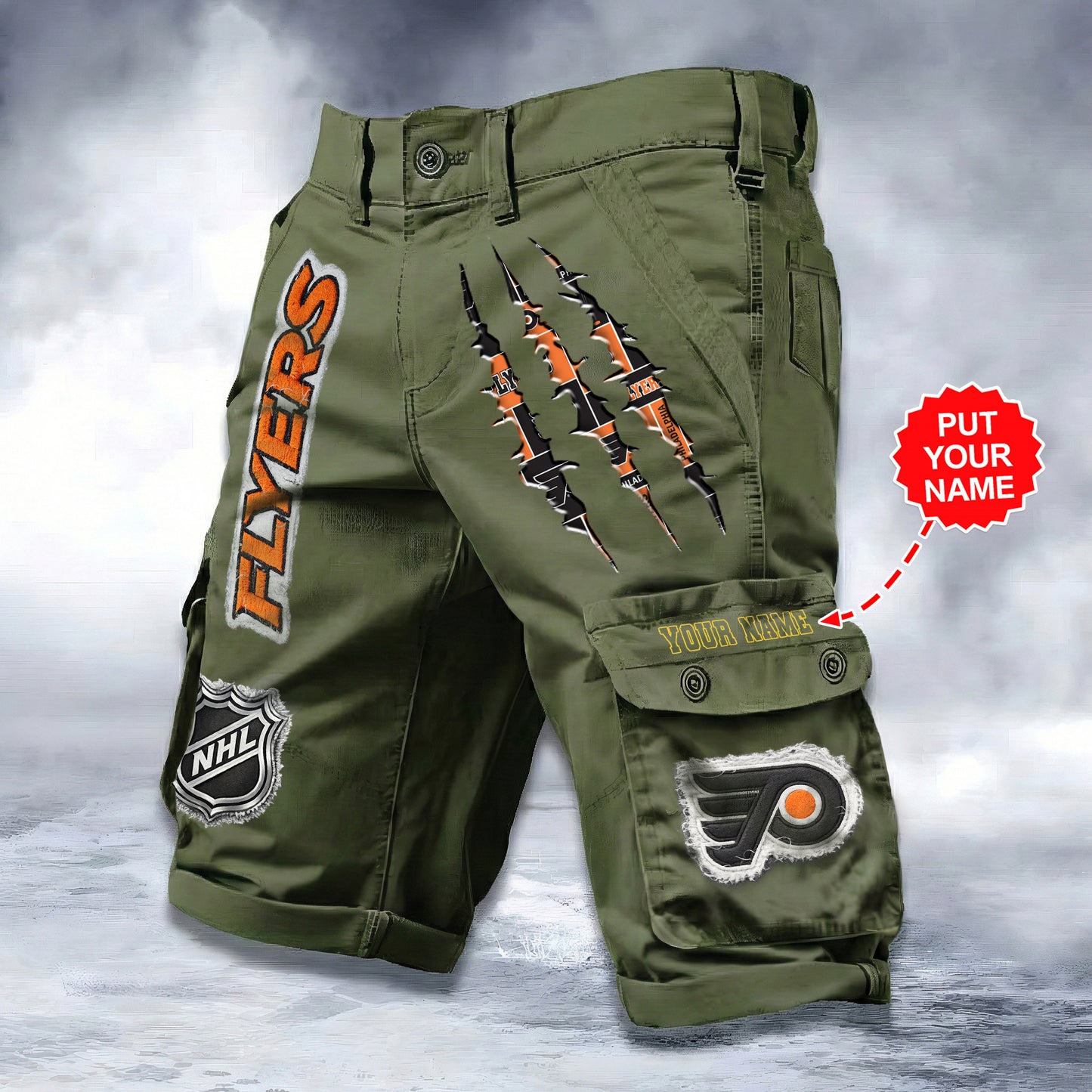 PREMIUM NHL X PF WORKWEAR SHORTS CUSTOME NAME V2 NDT LVH 040226