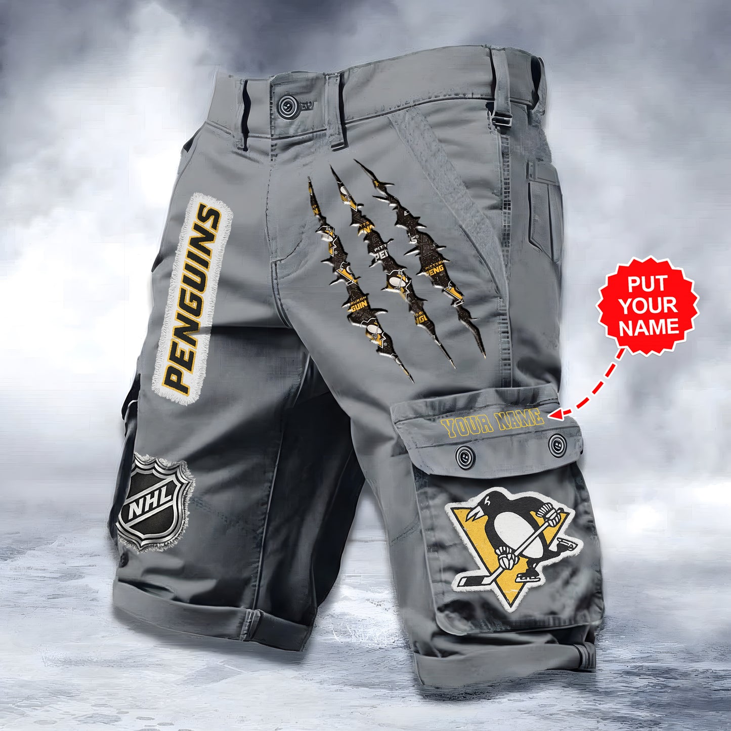 PREMIUM NHL X PP WORKWEAR SHORTS CUSTOME NAME V2 NDT LVH 040226