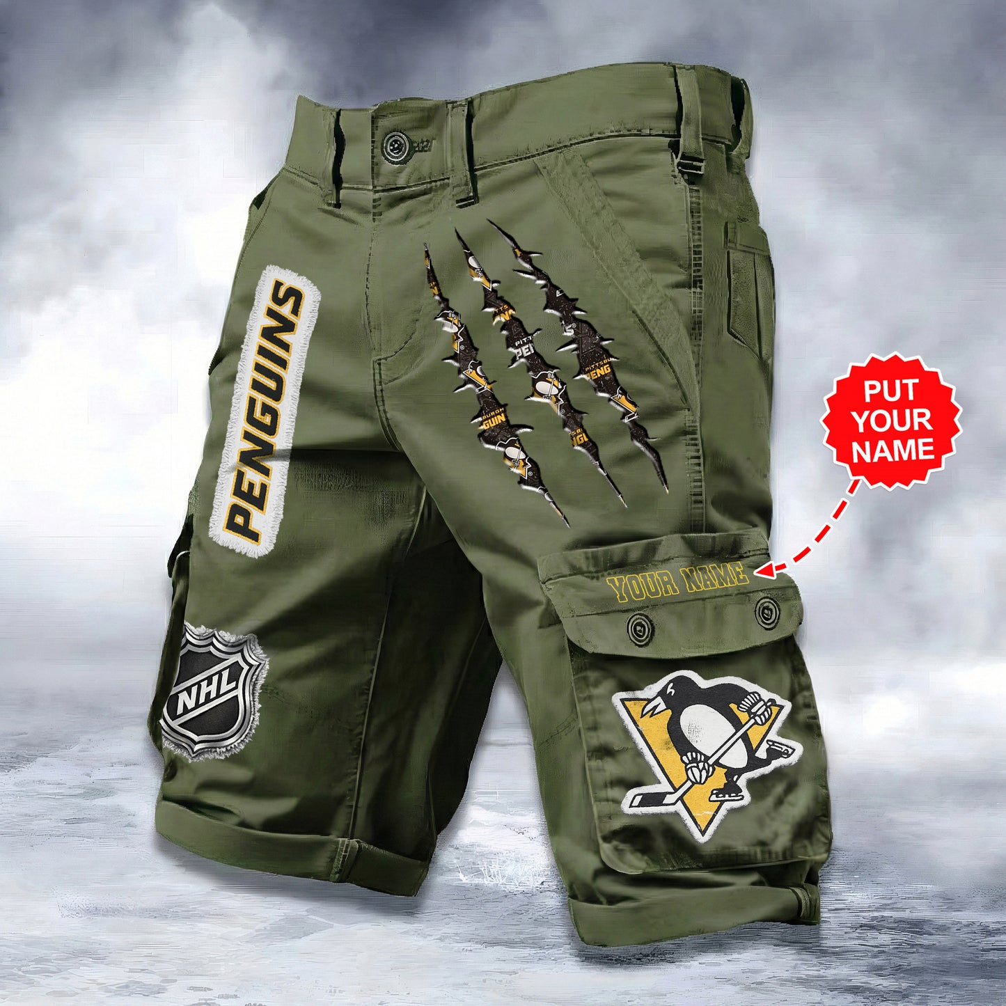 PREMIUM NHL X PP WORKWEAR SHORTS CUSTOME NAME V2 NDT LVH 040226