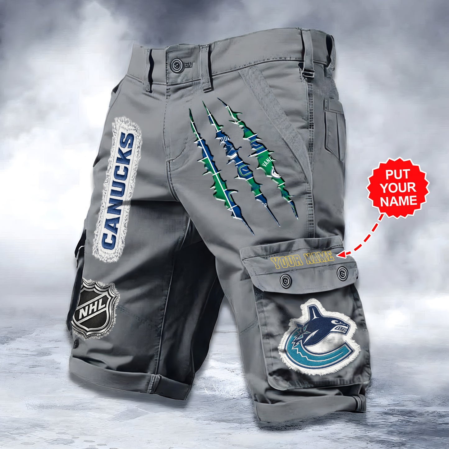 PREMIUM NHL X VC WORKWEAR SHORTS CUSTOME NAME V2 NDT LVH 040226