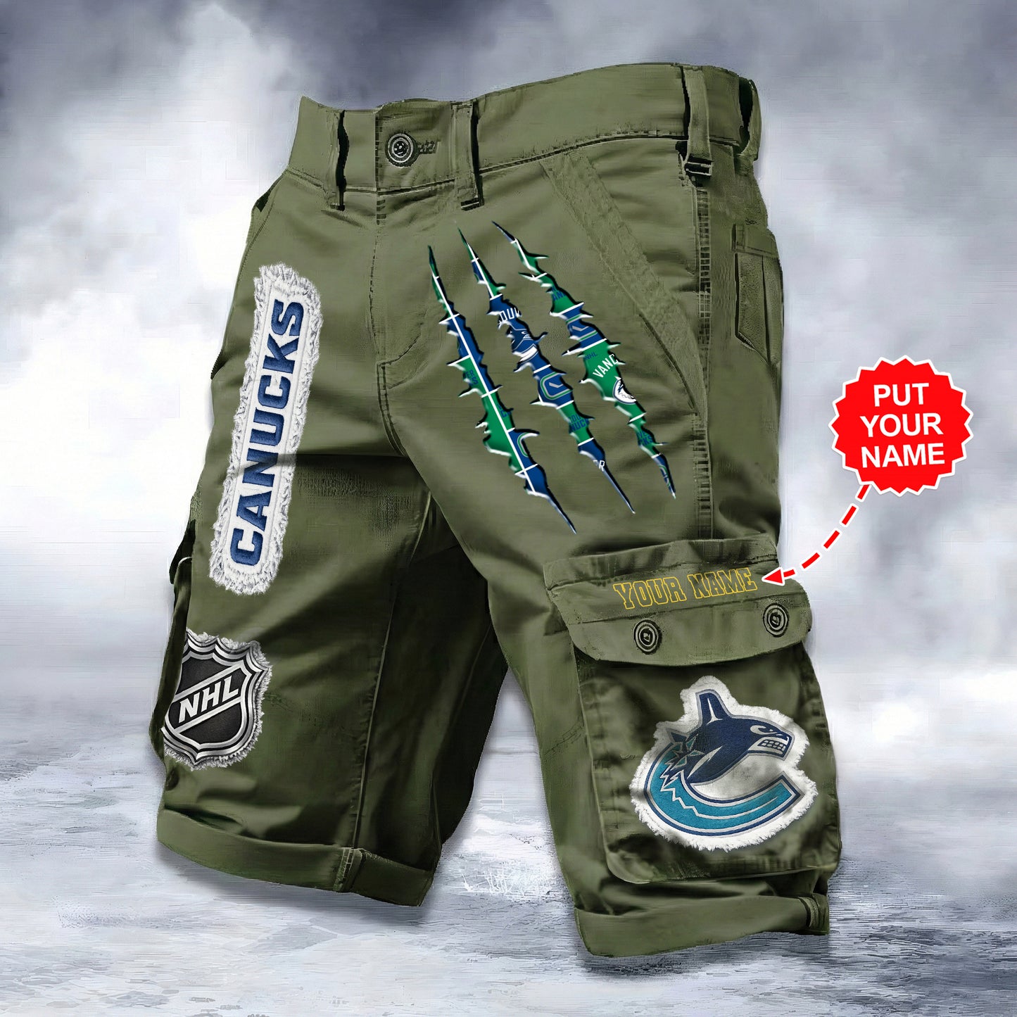 PREMIUM NHL X VC WORKWEAR SHORTS CUSTOME NAME V2 NDT LVH 040226