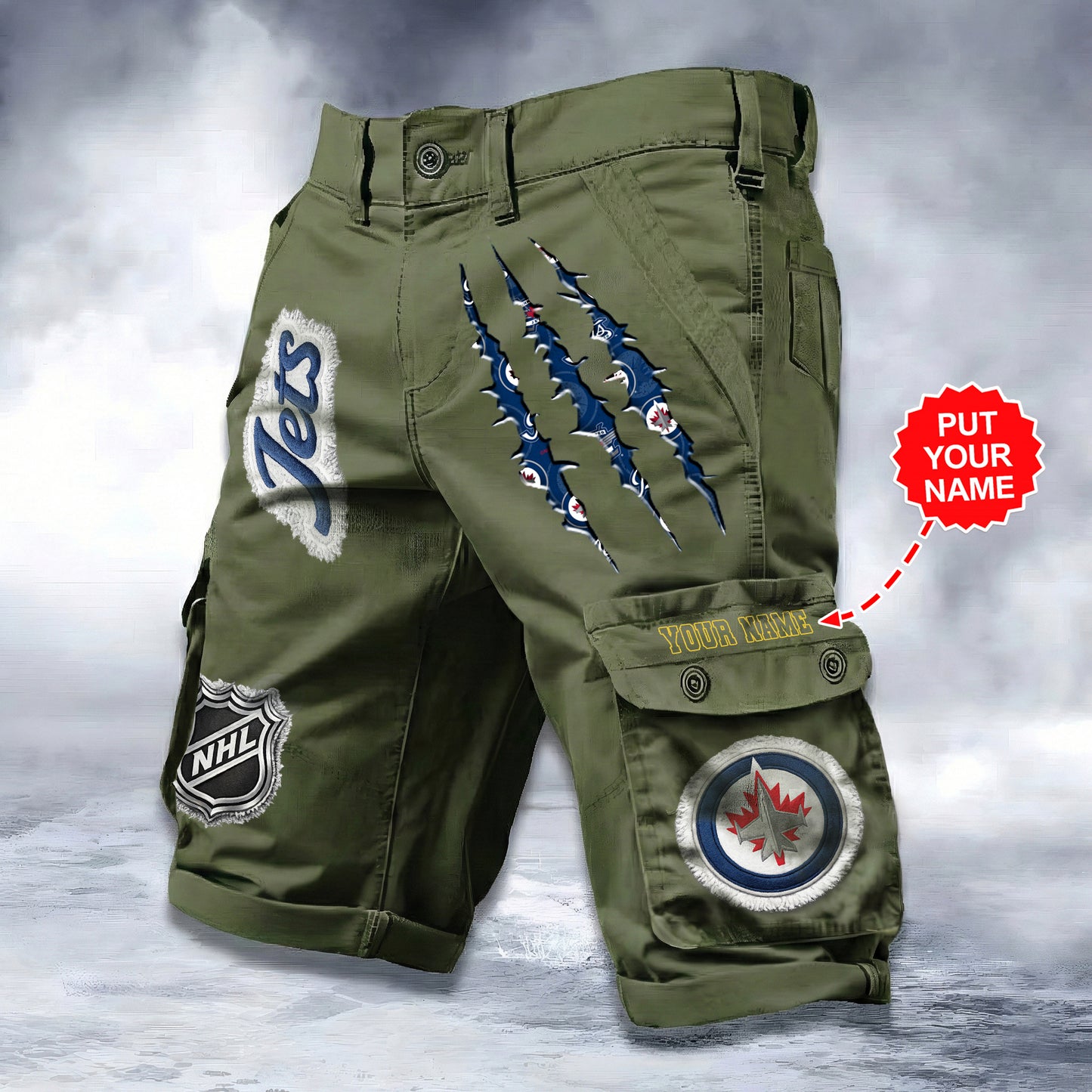 PREMIUM NHL X WJ WORKWEAR SHORTS CUSTOME NAME V2 NDT LVH 040226