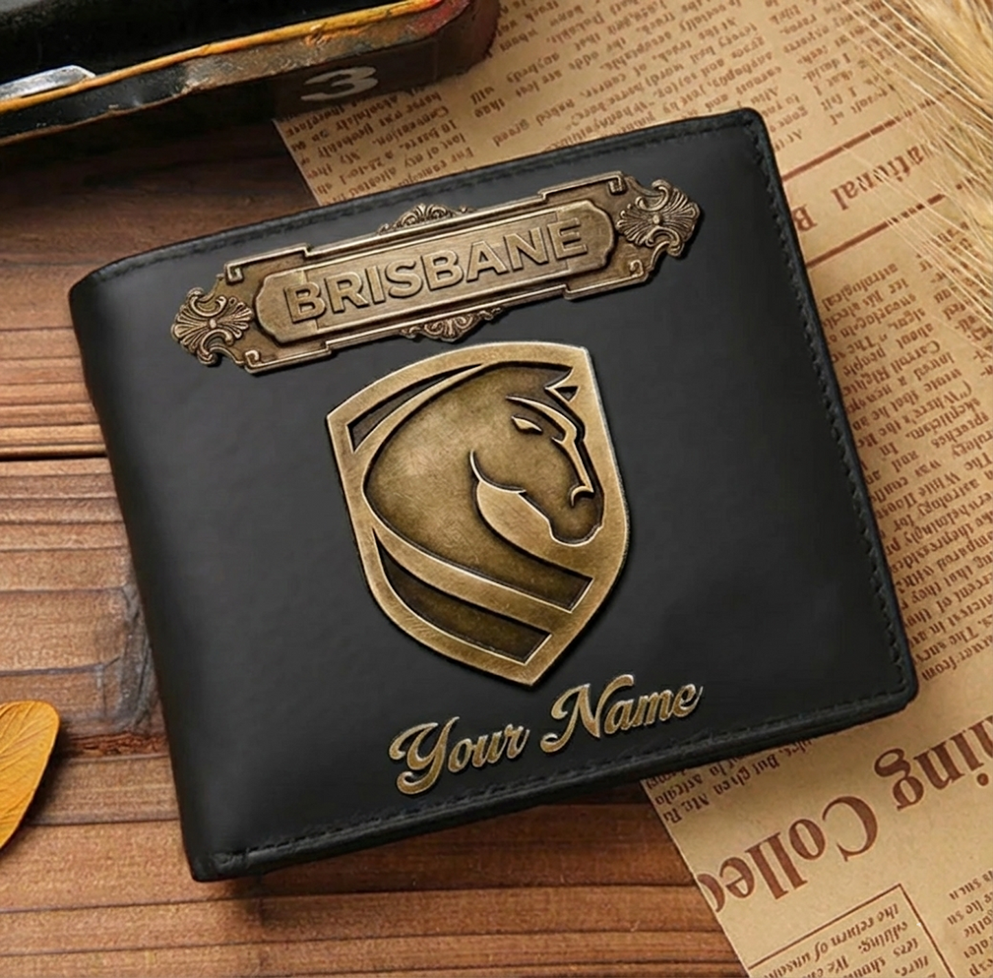PREMIUM NRL X BB LEATHER WALLET Personalized Gift New Year 2026 NDT VHM
