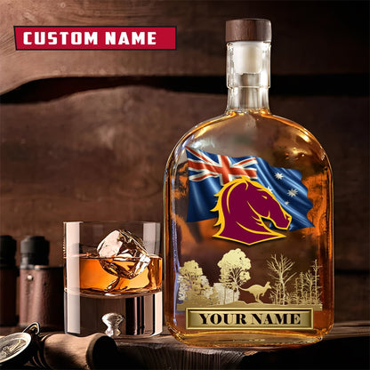 PREMIUM NRL X BB Whiskey Bottle Personalized Gift For Fan 2026 NDT LVH