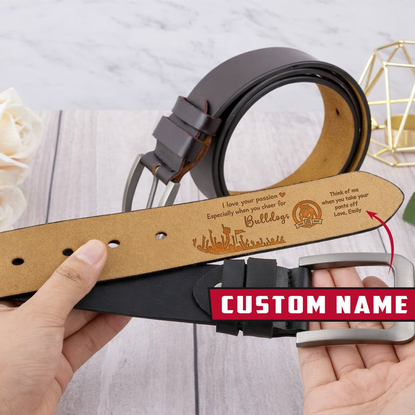 PREMIUM NRL X CBB Leather Belt Personalized Gift For Fan 2026 NDT LVH