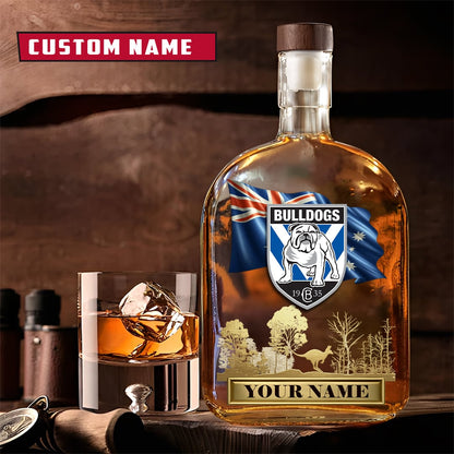 PREMIUM NRL X CBB Whiskey Bottle Personalized Gift For Fan 2026 NDT LVH