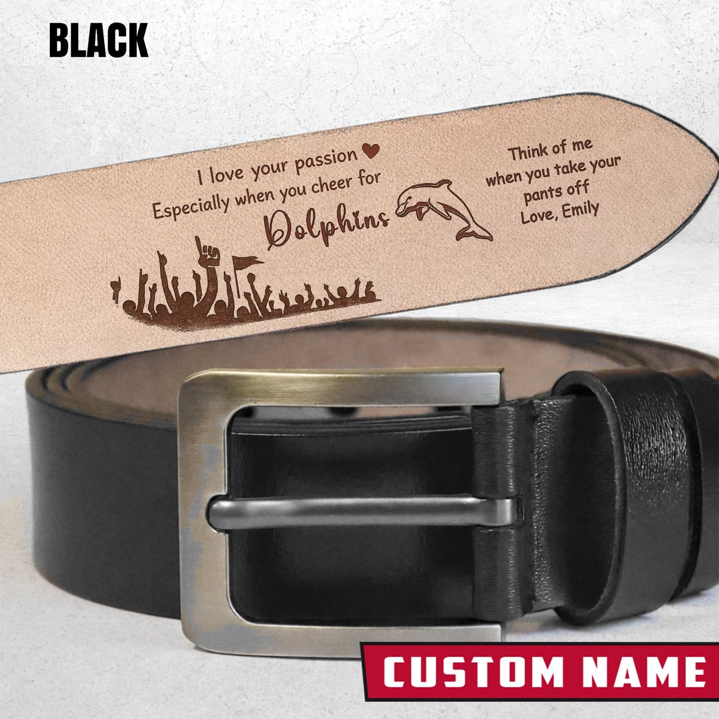 PREMIUM NRL X D Leather Belt Personalized Gift For Fan 2026 NDT LVH