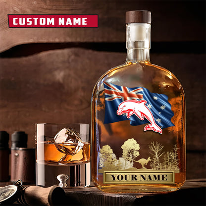PREMIUM NRL X D Whiskey Bottle Personalized Gift For Fan 2026 NDT LVH