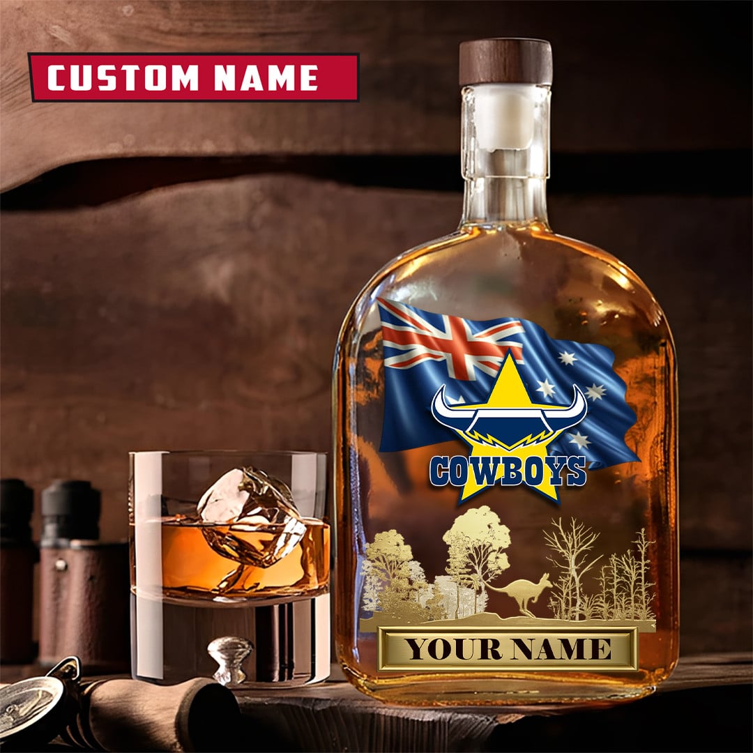 PREMIUM NRL X DC Whiskey Bottle Personalized Gift For Fan 2026 NDT LVH