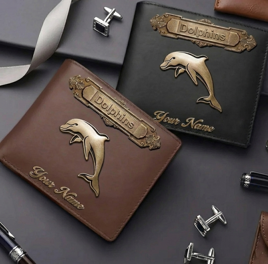 PREMIUM NRL X DOL LEATHER WALLET Personalized Gift New Year 2026 NDT VHM
