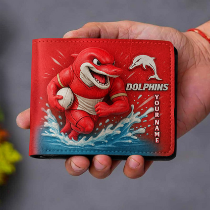 PREMIUM NRL X DOL MASCOT WALLET CUSTOME NAME NDT VHM
