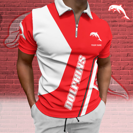 PREMIUM NRL X DOL Zip Polo Custom Name  Limited Edition NDT VHM
