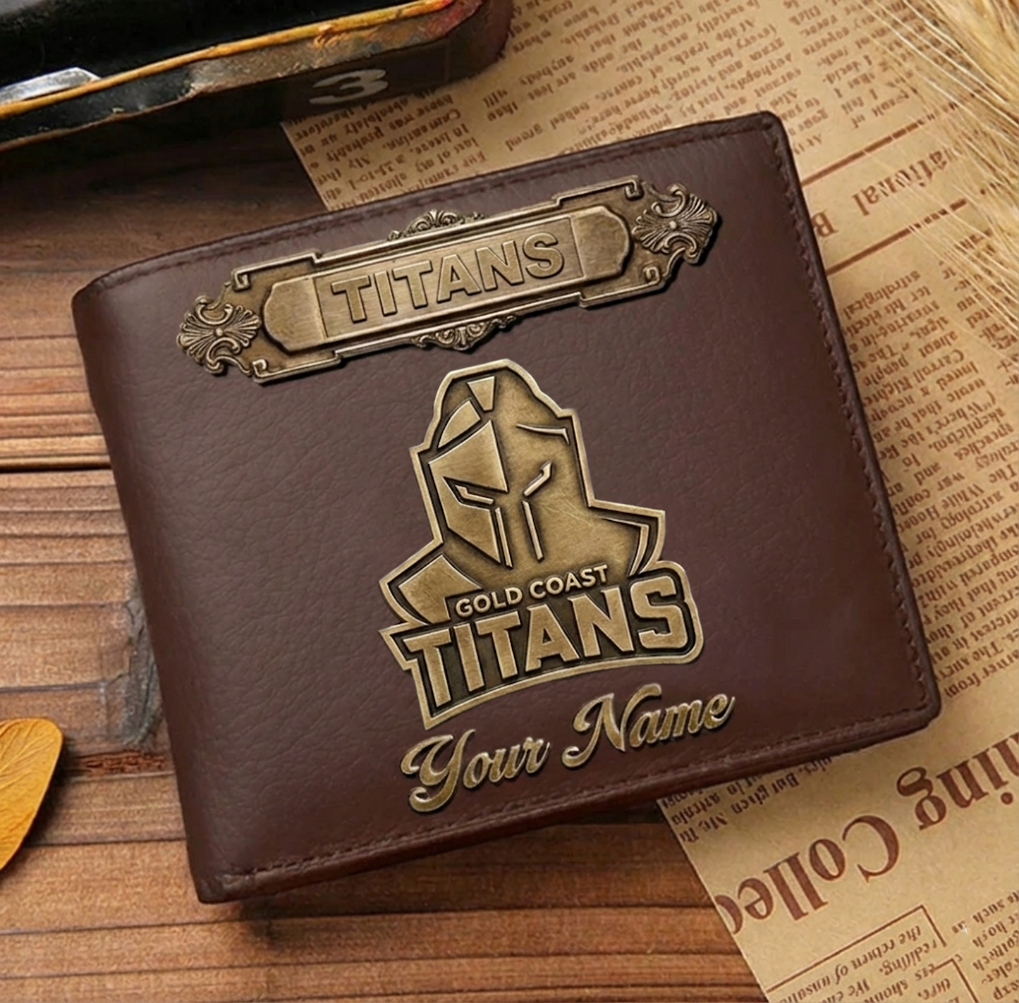 PREMIUM NRL X GCT LEATHER WALLET Personalized Gift New Year 2026 NDT VHM