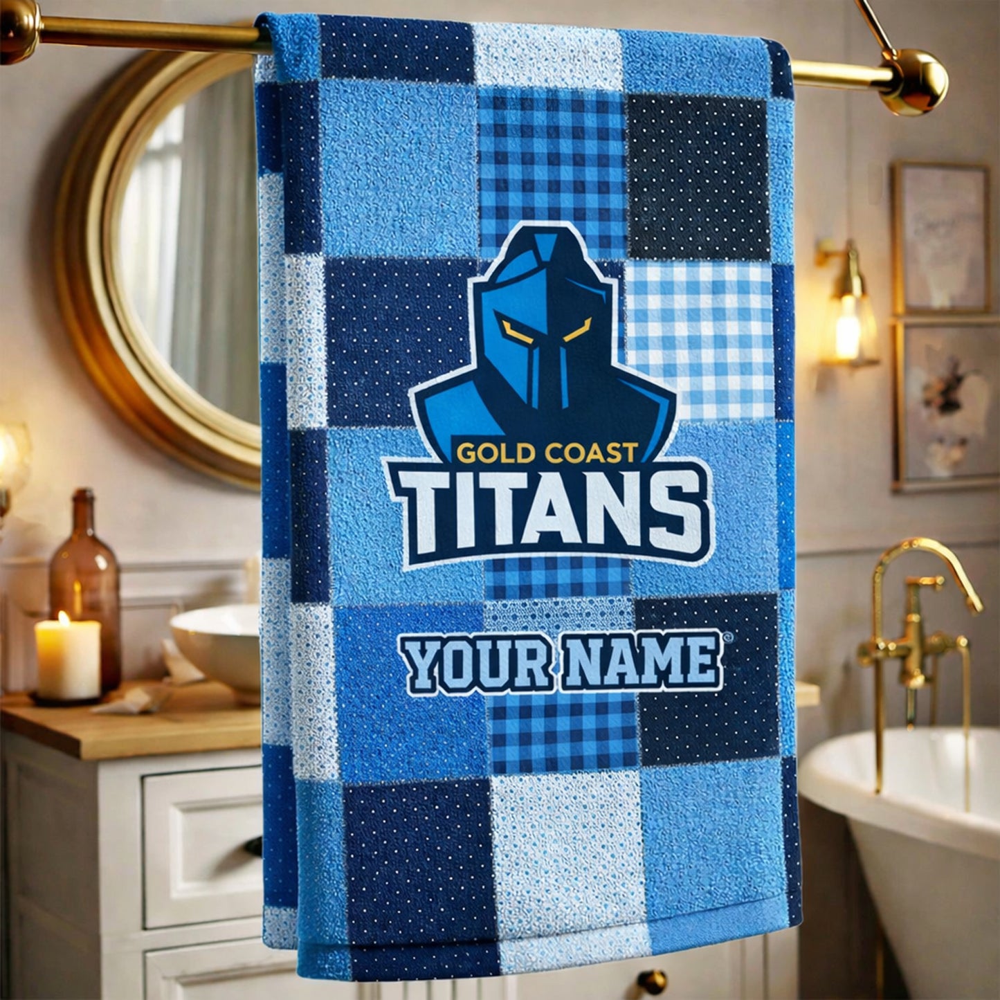 PREMIUM NRL X GCT Special Style Bath Towel Custom Name NDT NHM
