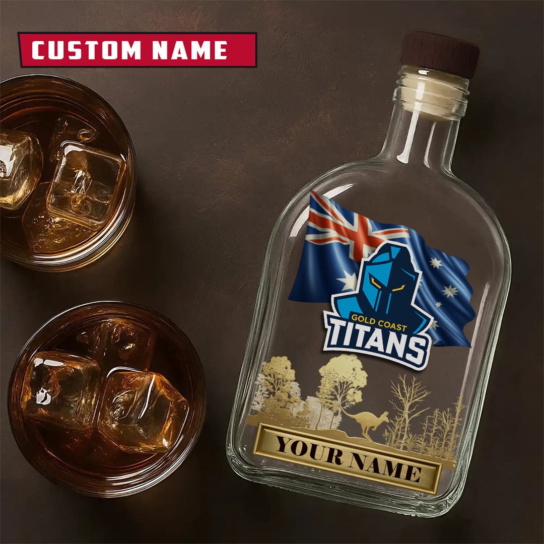 PREMIUM NRL X GCT Whiskey Bottle Personalized Gift For Fan 2026 NDT LVH