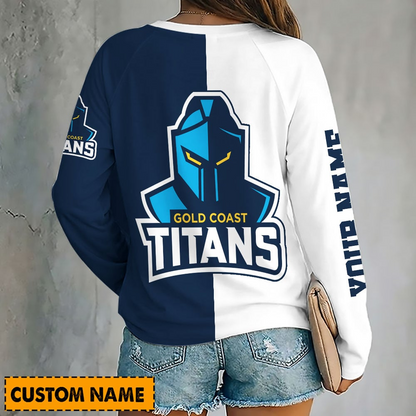PREMIUM NRL X GCT Women's V-Neck Long-Sleeved Shirt Limited Edition NDT VHM