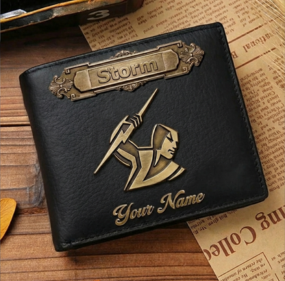 PREMIUM NRL X MS LEATHER WALLET Personalized Gift New Year 2026 NDT VHM
