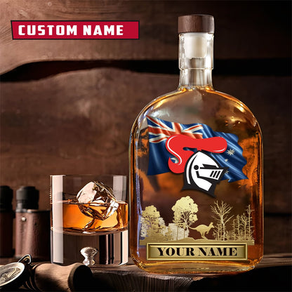 PREMIUM NRL X NK Whiskey Bottle Personalized Gift For Fan 2026 NDT LVH