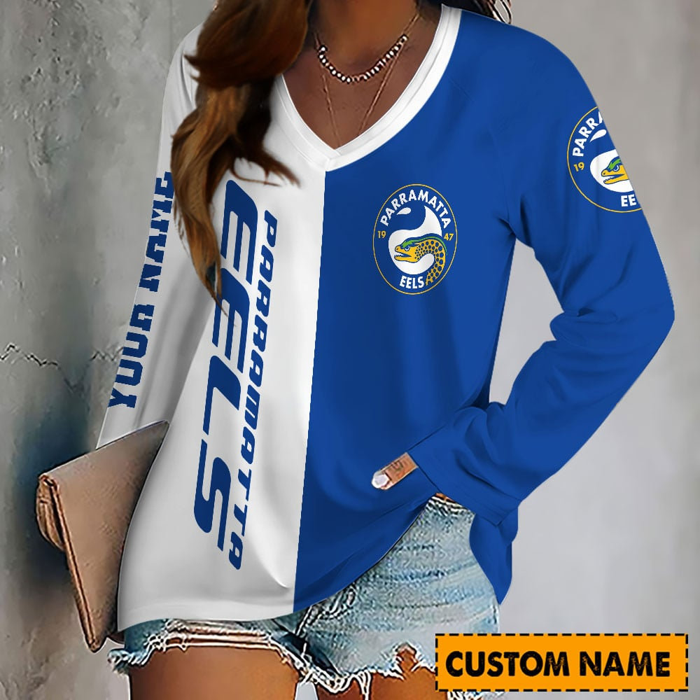 PREMIUM NRL X PE   Women's V-Neck Long-Sleeved Shirt Limited Edition NDT VHM