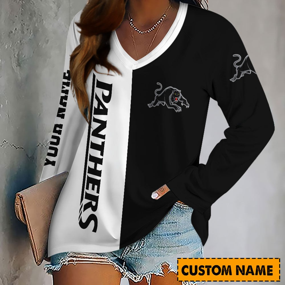 PREMIUM NRL X PP Women's V-Neck Long-Sleeved Shirt Limited Edition NDT VHM