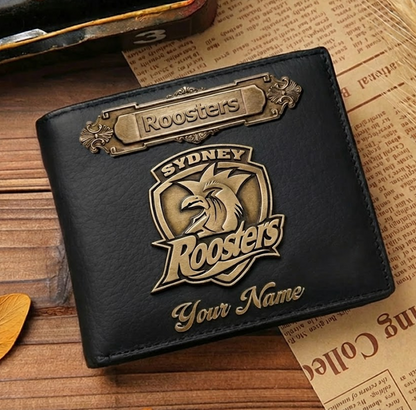 PREMIUM NRL X ROO LEATHER WALLET Personalized Gift New Year 2026 NDT VHM