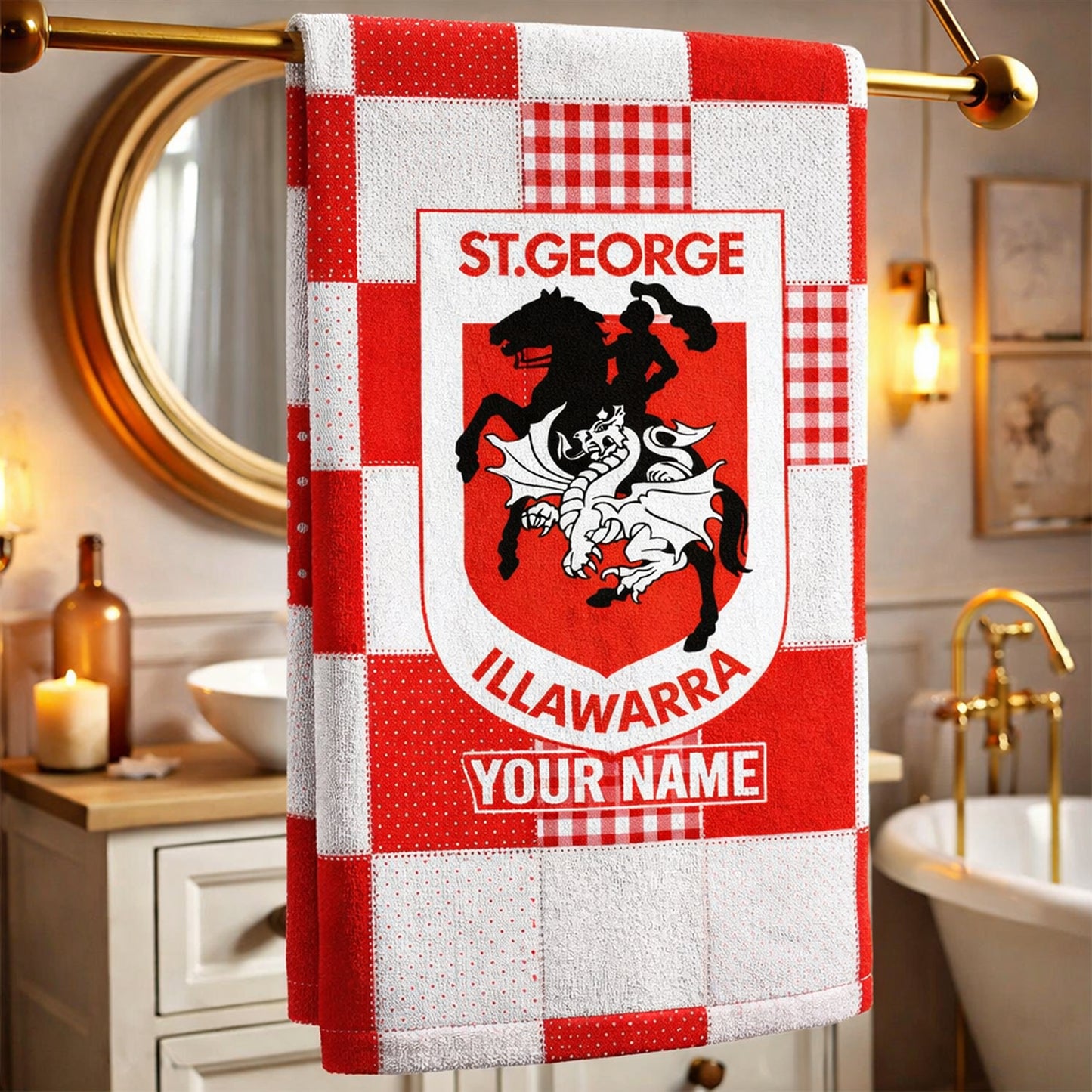 PREMIUM NRL X SGID Special Style Bath Towel Custom Name NDT NHM