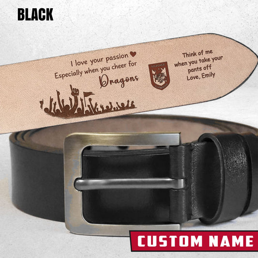 PREMIUM NRL X SID Leather Belt Personalized Gift For Fan 2026 NDT LVH