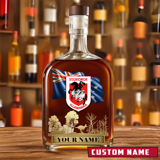 PREMIUM NRL X SID Whiskey Bottle Personalized Gift For Fan 2026 NDT LVH