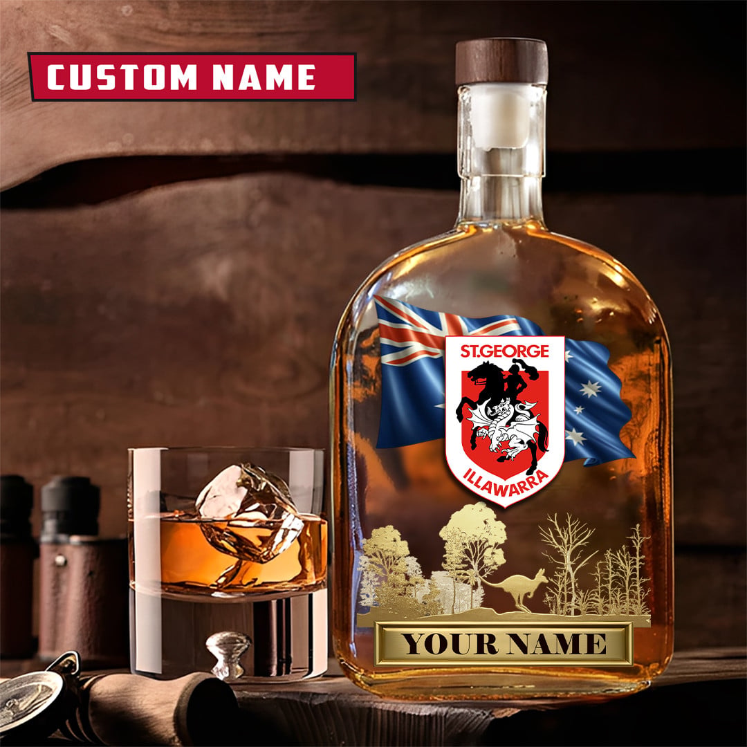 PREMIUM NRL X SID Whiskey Bottle Personalized Gift For Fan 2026 NDT LVH