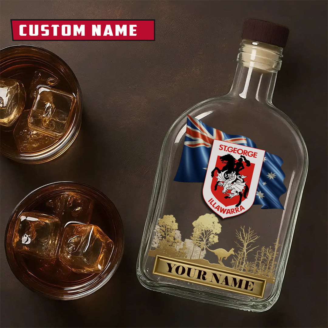 PREMIUM NRL X SID Whiskey Bottle Personalized Gift For Fan 2026 NDT LVH