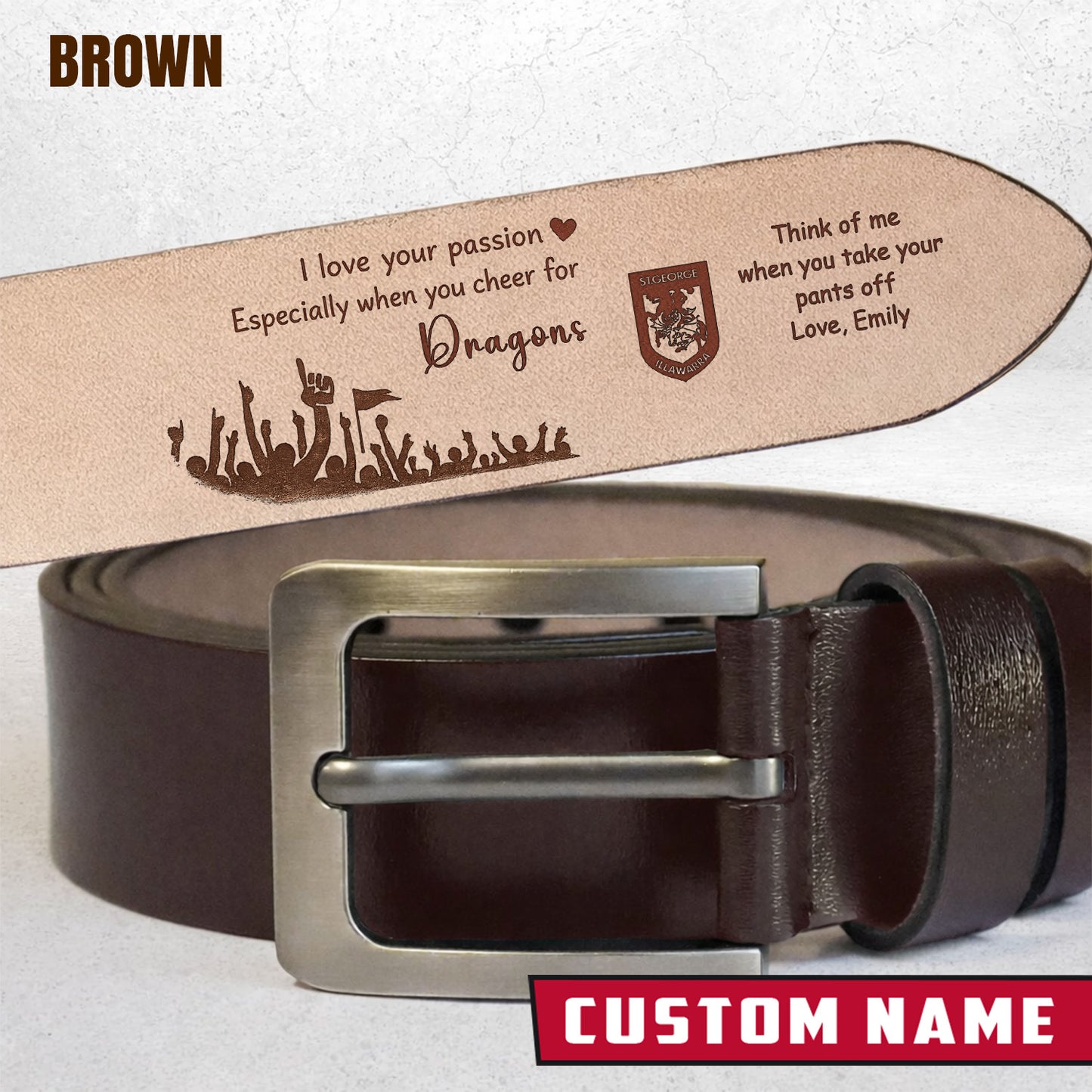 PREMIUM NRL X SID Leather Belt Personalized Gift For Fan 2026 NDT LVH