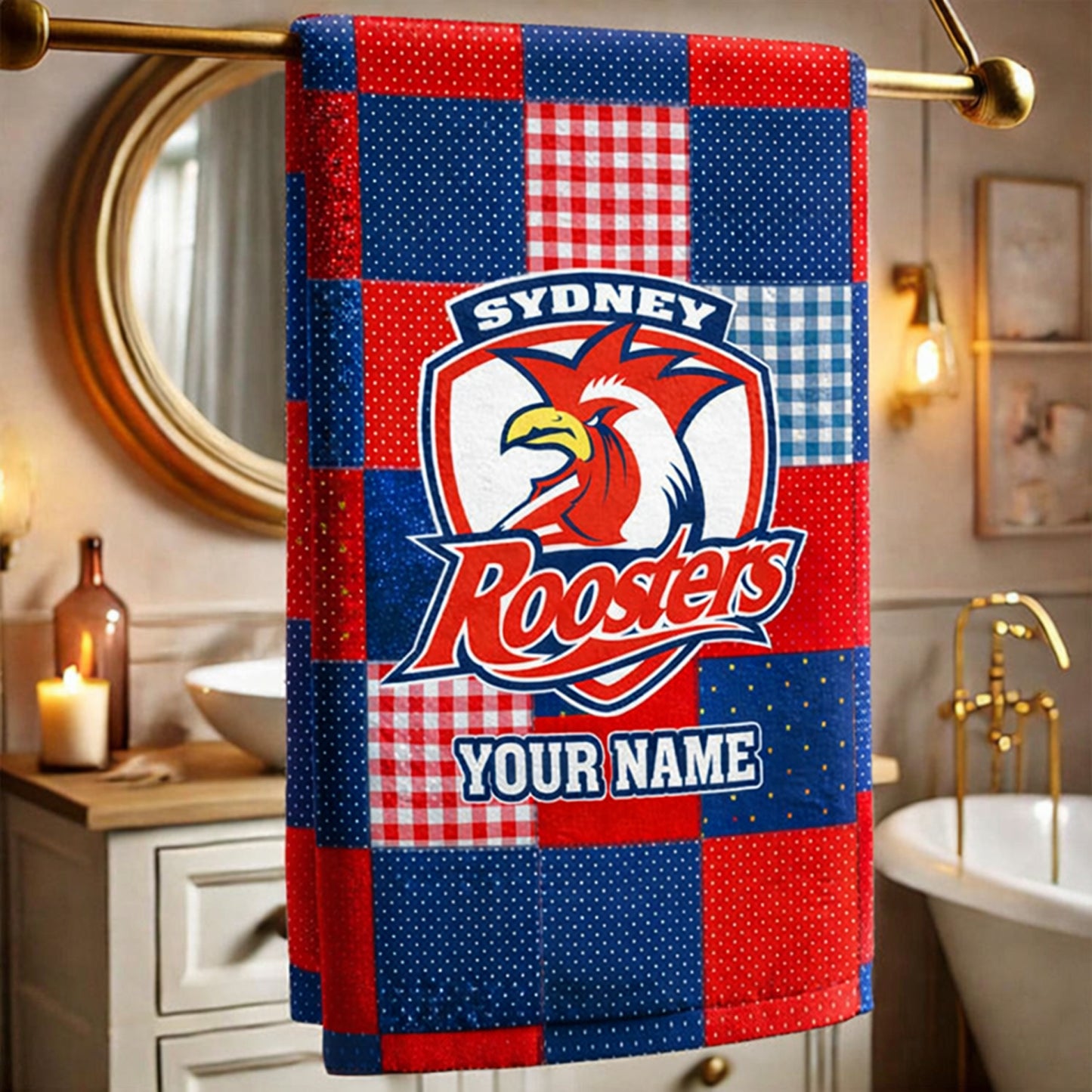 PREMIUM NRL X SR Special Style Bath Towel Custom Name NDT NHM
