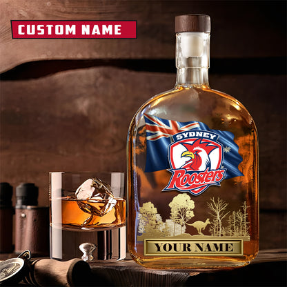 PREMIUM NRL X SR Whiskey Bottle Personalized Gift For Fan 2026 NDT LVH