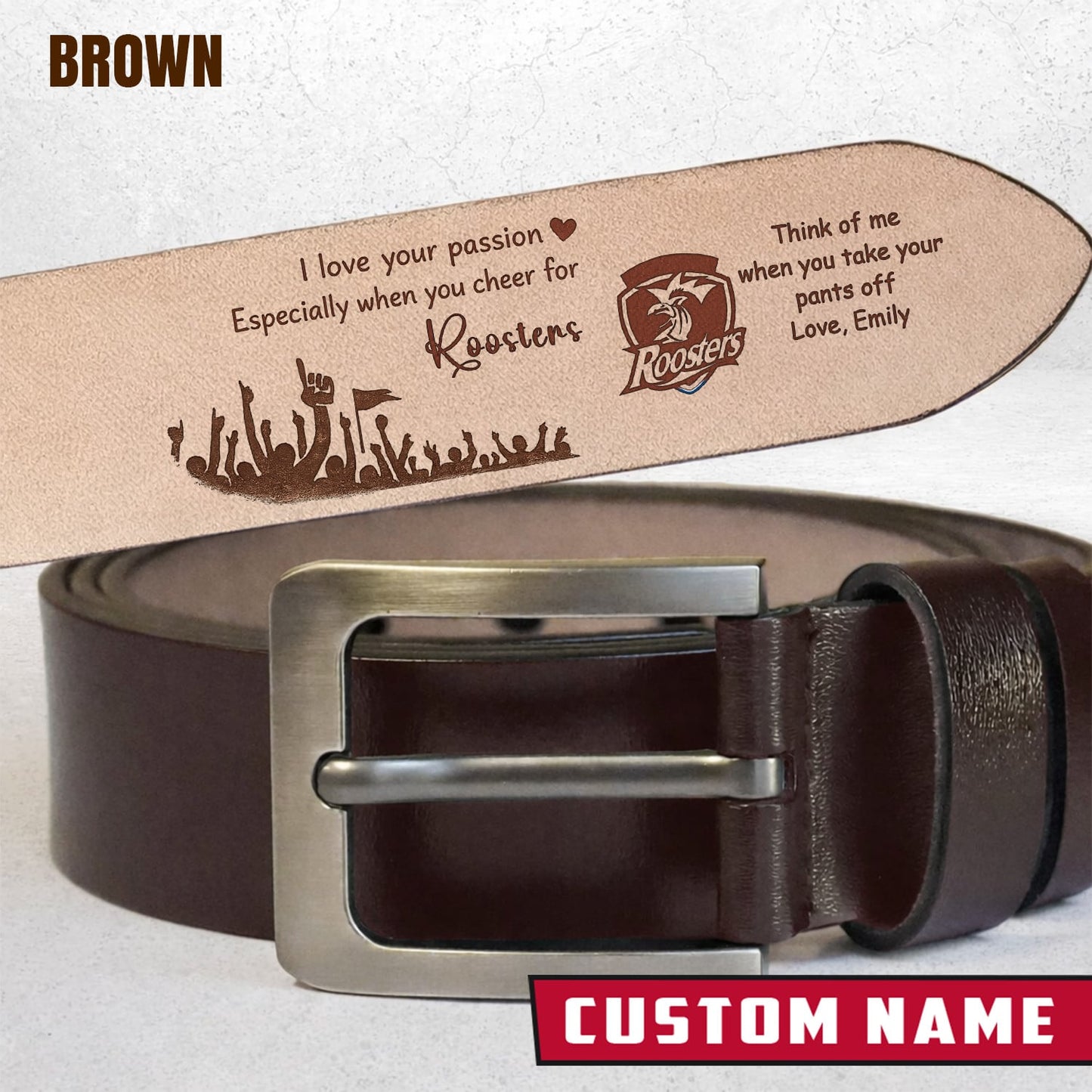 PREMIUM NRL X SR Leather Belt Personalized Gift For Fan 2026 NDT LVH