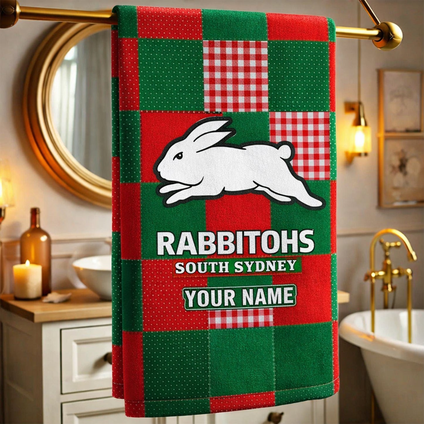 PREMIUM NRL X SSR Special Style Bath Towel Custom Name NDT NHM