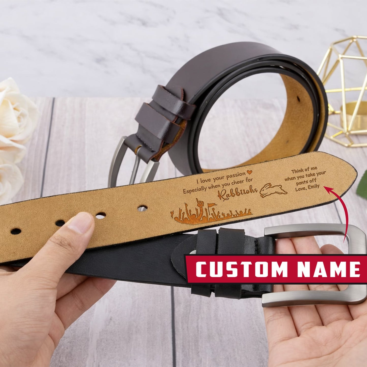 PREMIUM NRL X SSR Leather Belt Personalized Gift For Fan 2026 NDT LVH