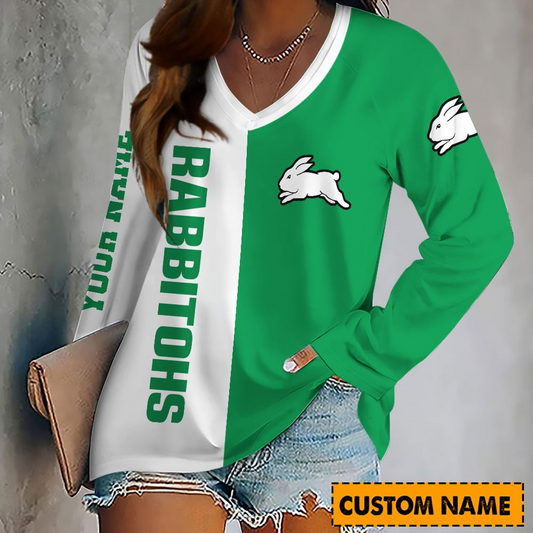 PREMIUM NRL X SSR Women's V-Neck Long-Sleeved Shirt Limited Edition NDT VHM